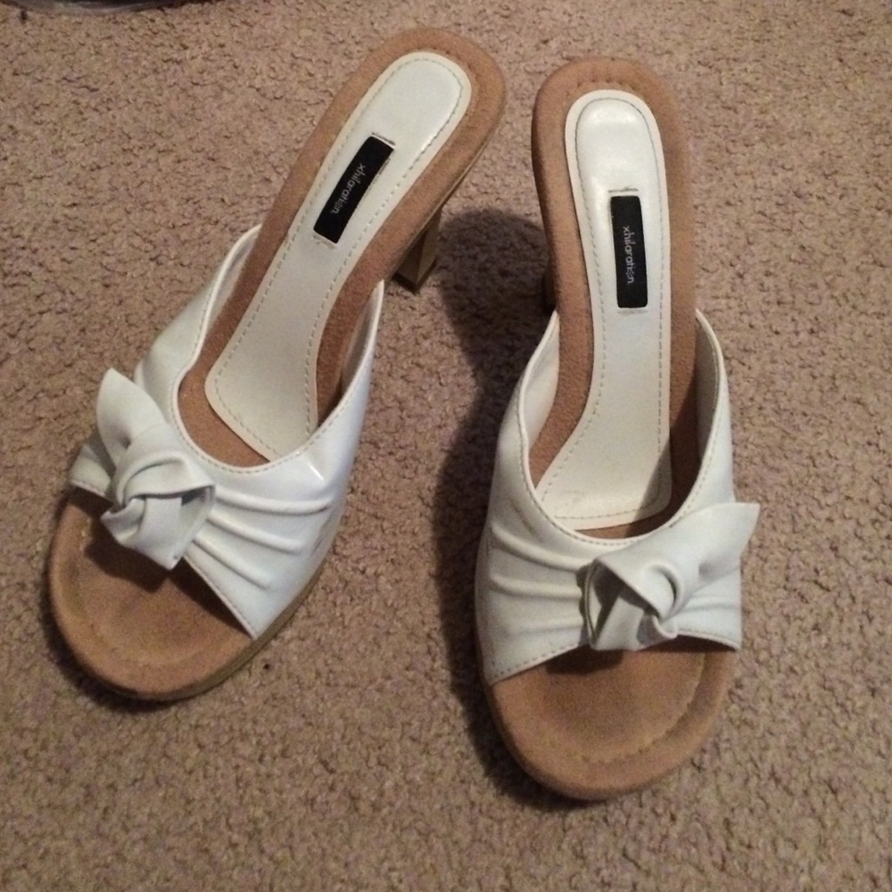 White slip in heels